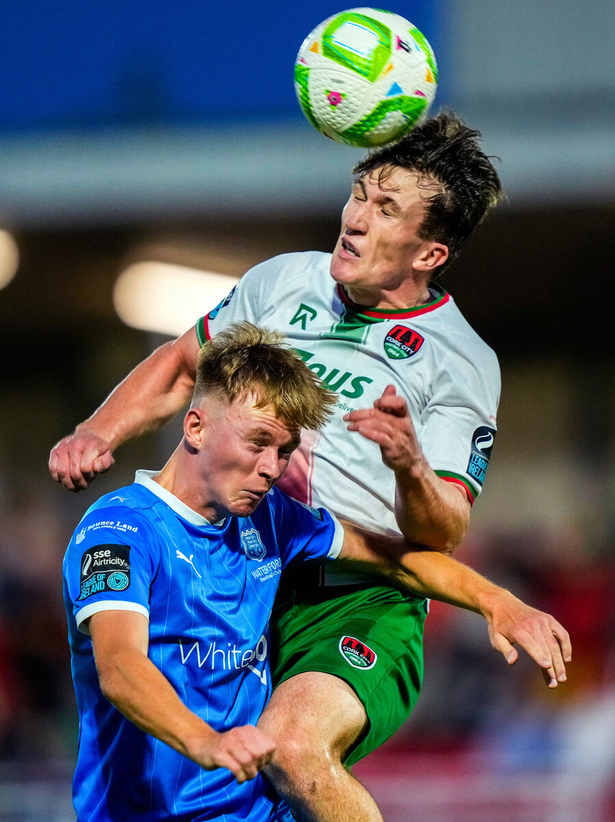 Joshua Fitzpatrick of Cork City heads clear against Waterford. Picture: ©INPHO/James Lawlor Joshua Fitzpatrick of Cork City heads clear against Waterford. Picture: ©INPHO/James Lawlor