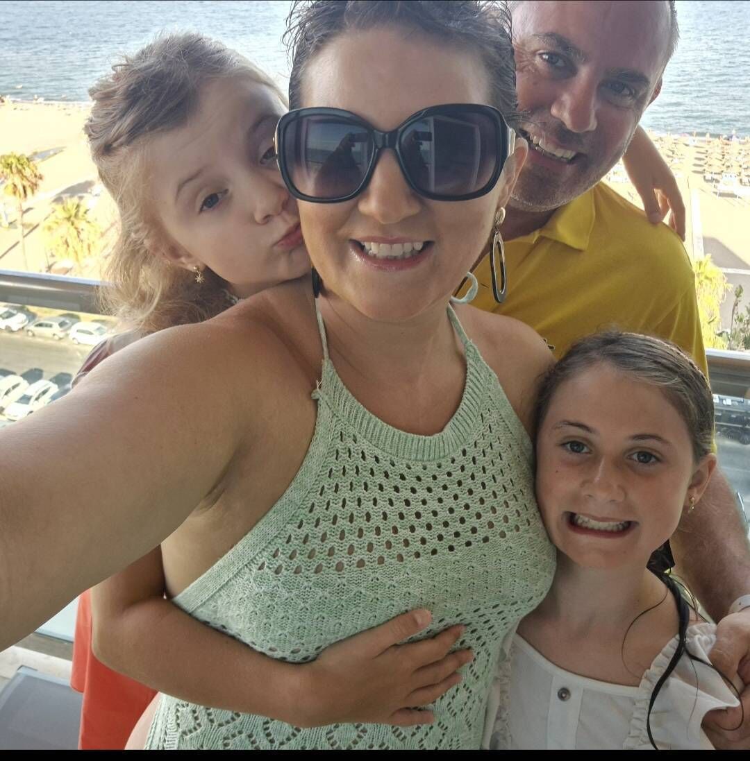 Sabrina on holidays with her husband Paul and daughters Isabelle and Zara earlier this month. Sabrina on holidays with her husband Paul and daughters Isabelle and Zara earlier this month.