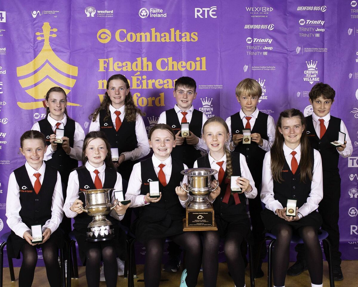 Members of Béal Átha an Spidéíl CCÉ were named winners of the Pearl River School of Irish Music Perpetual Cup for Céilí Band (under 12 years).