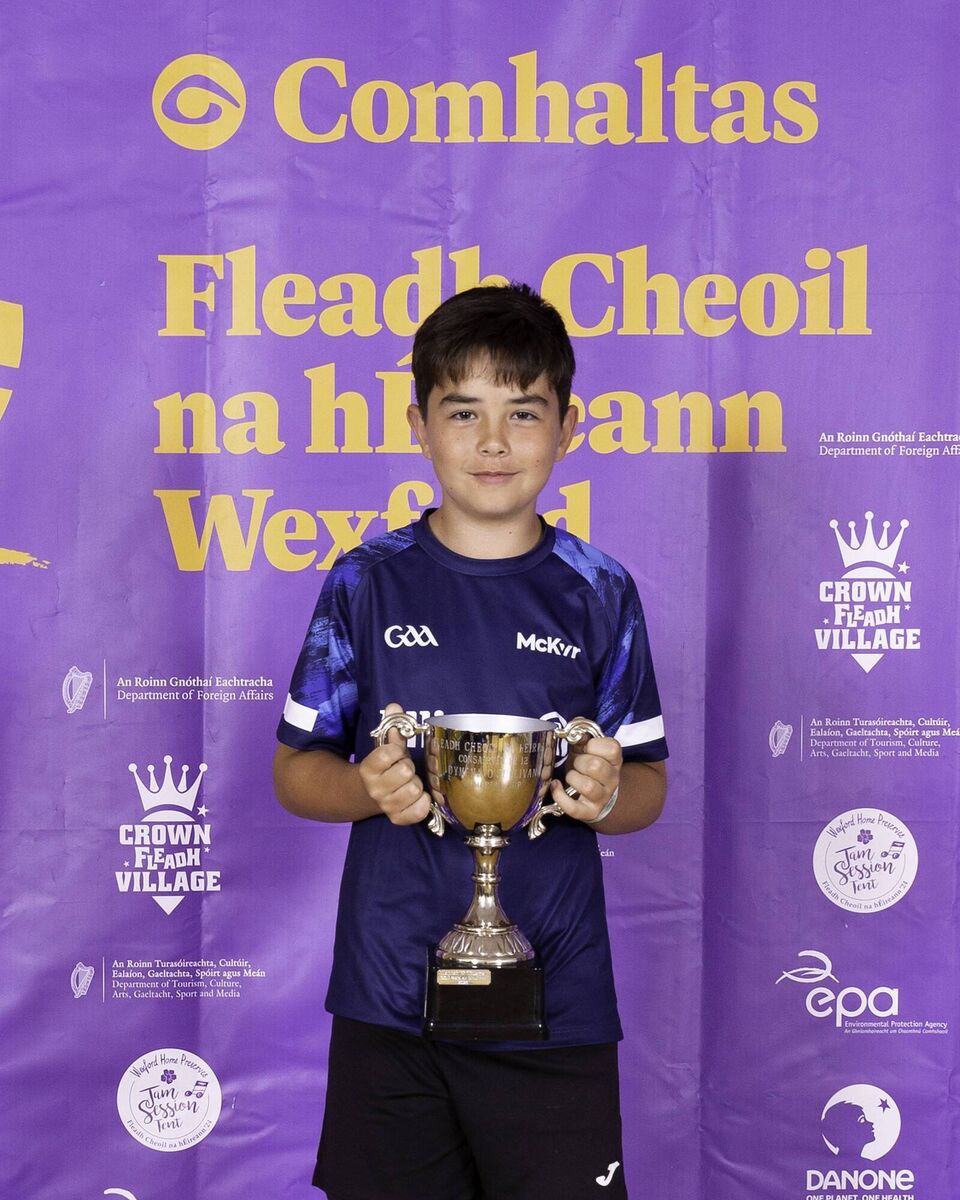 Luke Bemelmans of CCÉ Baile Núis was named winner of the Dympna O’Sullivan Cup for the Concertina (under 12 years).