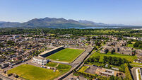 An aerial view of Fitzgerald Stadium before the game 17/5/2025