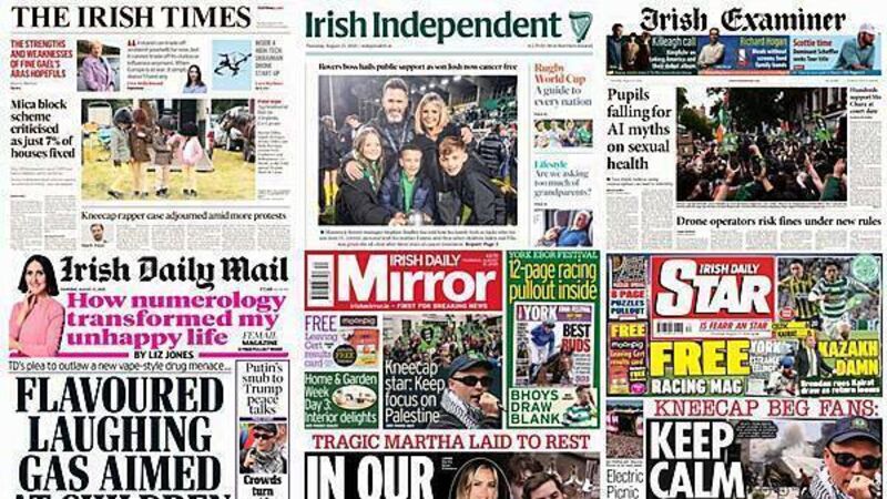 What the papers say: Thursday's front pages What the papers say: Thursday's front pages