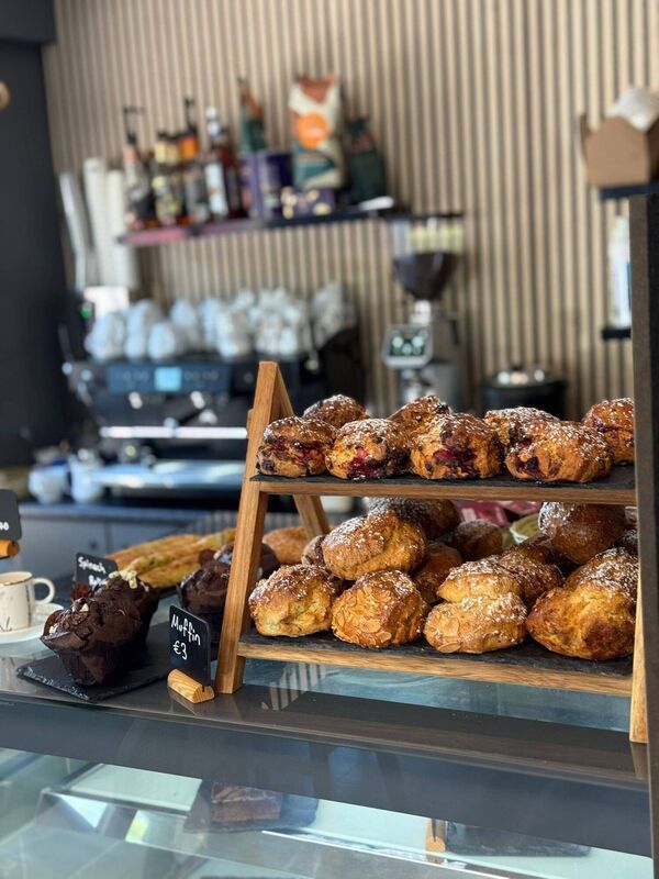 The café serves a range of pastries.