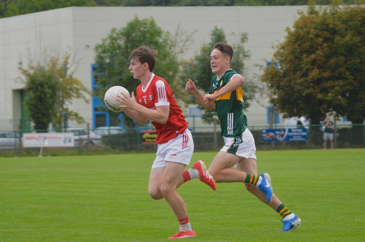 Cork's Colm O'Riordan on the move against Kerry during the Fr Manning Cup decider. Cork's Colm O'Riordan on the move against Kerry during the Fr Manning Cup decider.
