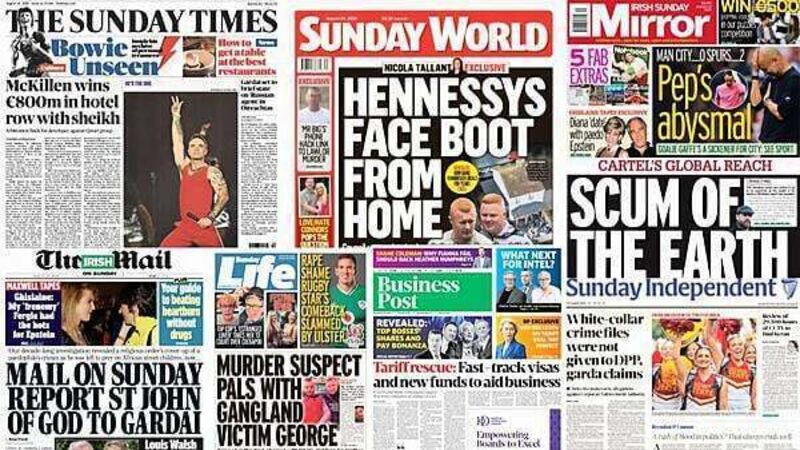 What the papers say: Sunday's front pages What the papers say: Sunday's front pages