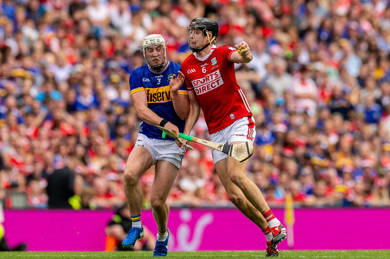 Cork’s Rob Downey in action against Eoghan Connolly of Tipperary. Picture: INPHO/Morgan Treacy Cork’s Rob Downey in action against Eoghan Connolly of Tipperary. Picture: INPHO/Morgan Treacy
