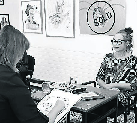 Behind the portrait event at Mayfield library. 	Picture: Emma O’Brien
                    