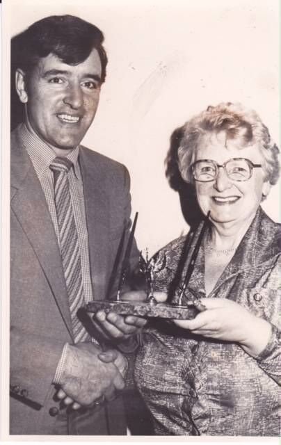 Maureen Curtis-Black receiving an award for her work in later life highlighting women's rights and social issues Maureen Curtis-Black receiving an award for her work in later life highlighting women's rights and social issues