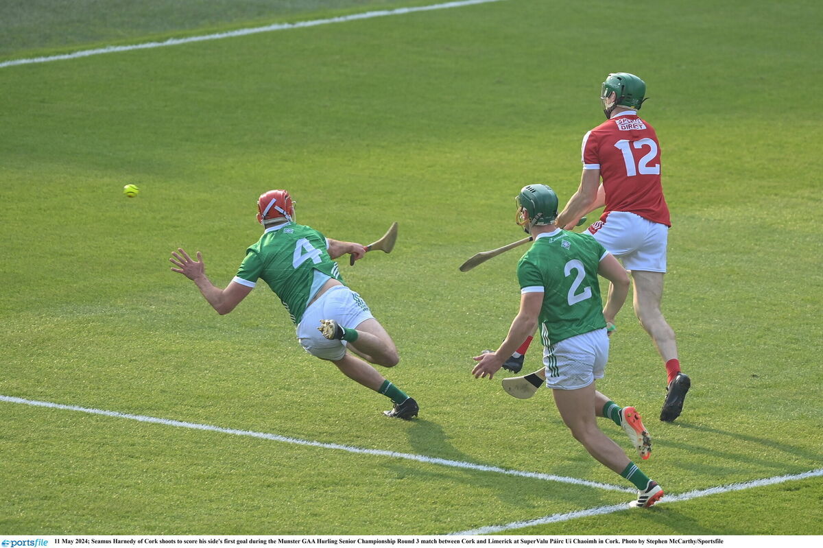 DIRECT: Seamus Harnedy hits the net at SuperValu Páirc Uí Chaoimh. Picture: Stephen McCarthy/Sportsfile DIRECT: Seamus Harnedy hits the net at SuperValu Páirc Uí Chaoimh. Picture: Stephen McCarthy/Sportsfile