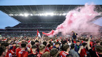 Cork fans celebrate after the game 11/5/2024