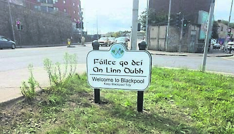 One of the new ‘Welcome to Blackpool’ signs at Watercourse Road. One of the new ‘Welcome to Blackpool’ signs at Watercourse Road.