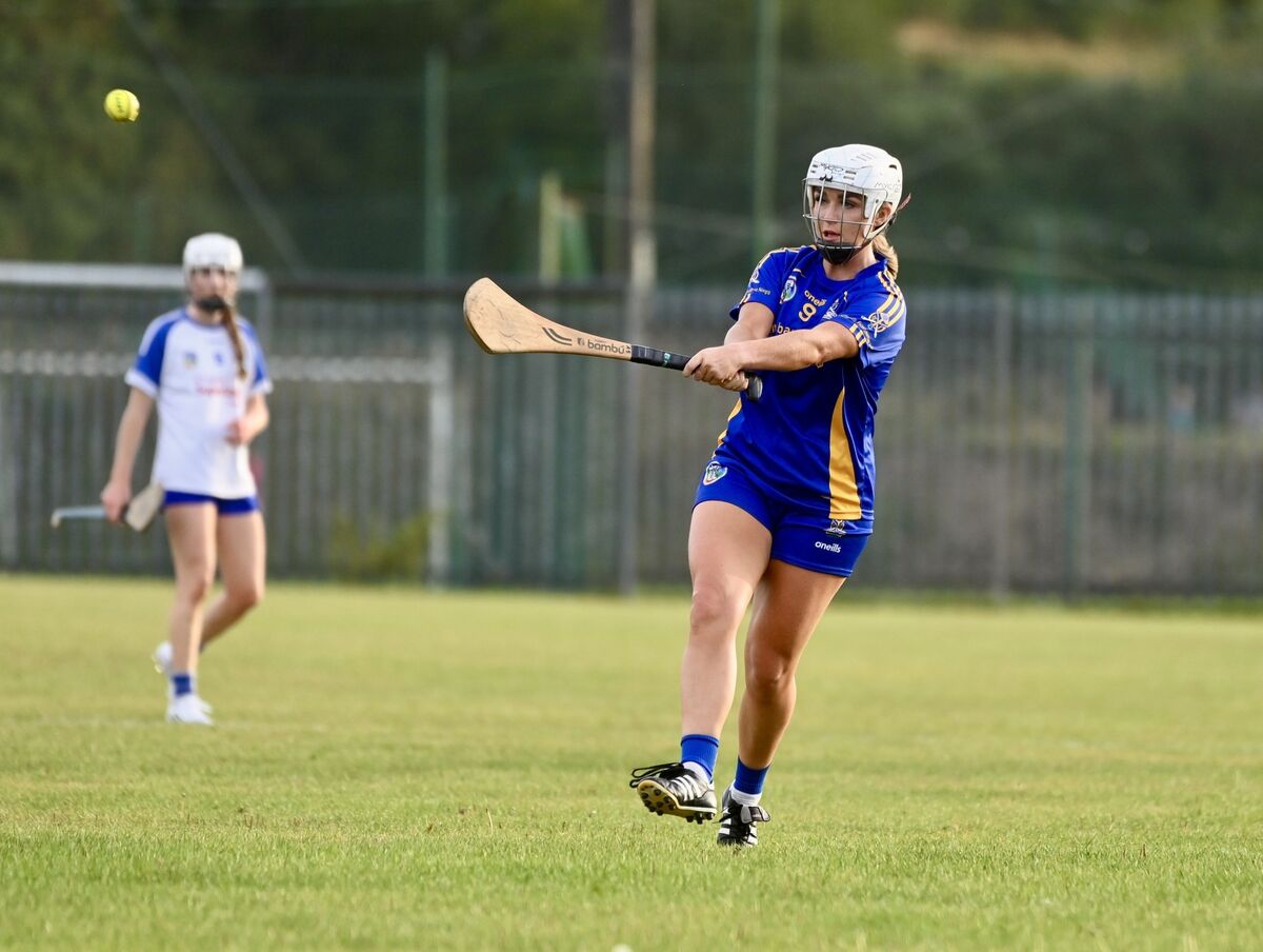  Aisling Shannon drives the sliotar down the field. Picture: Larry Cummins