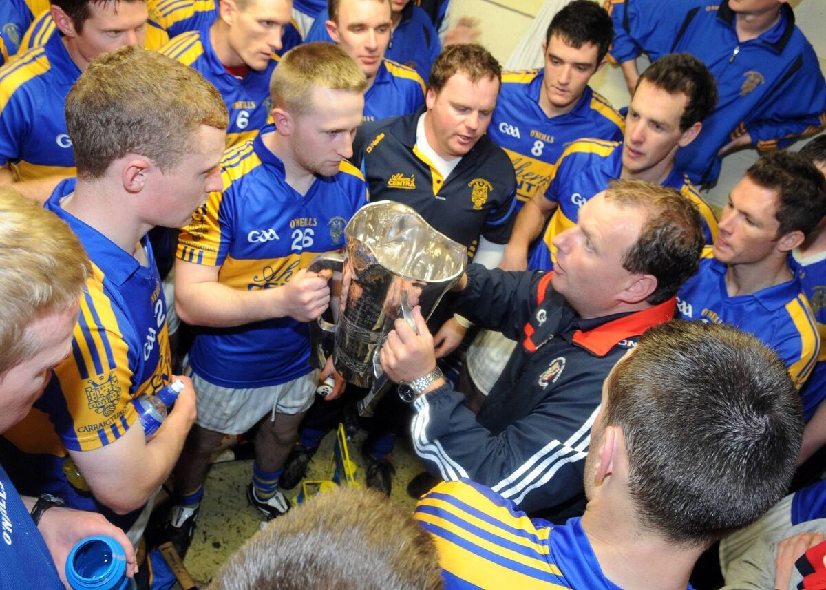 CIT manager Keith Ricken speaking to the Carrigtwohill team in the dressing after their win over CIT in the Cork SHC final in 2011. Picture: Eddie O'Hare CIT manager Keith Ricken speaking to the Carrigtwohill team in the dressing after their win over CIT in the Cork SHC final in 2011. Picture: Eddie O'Hare