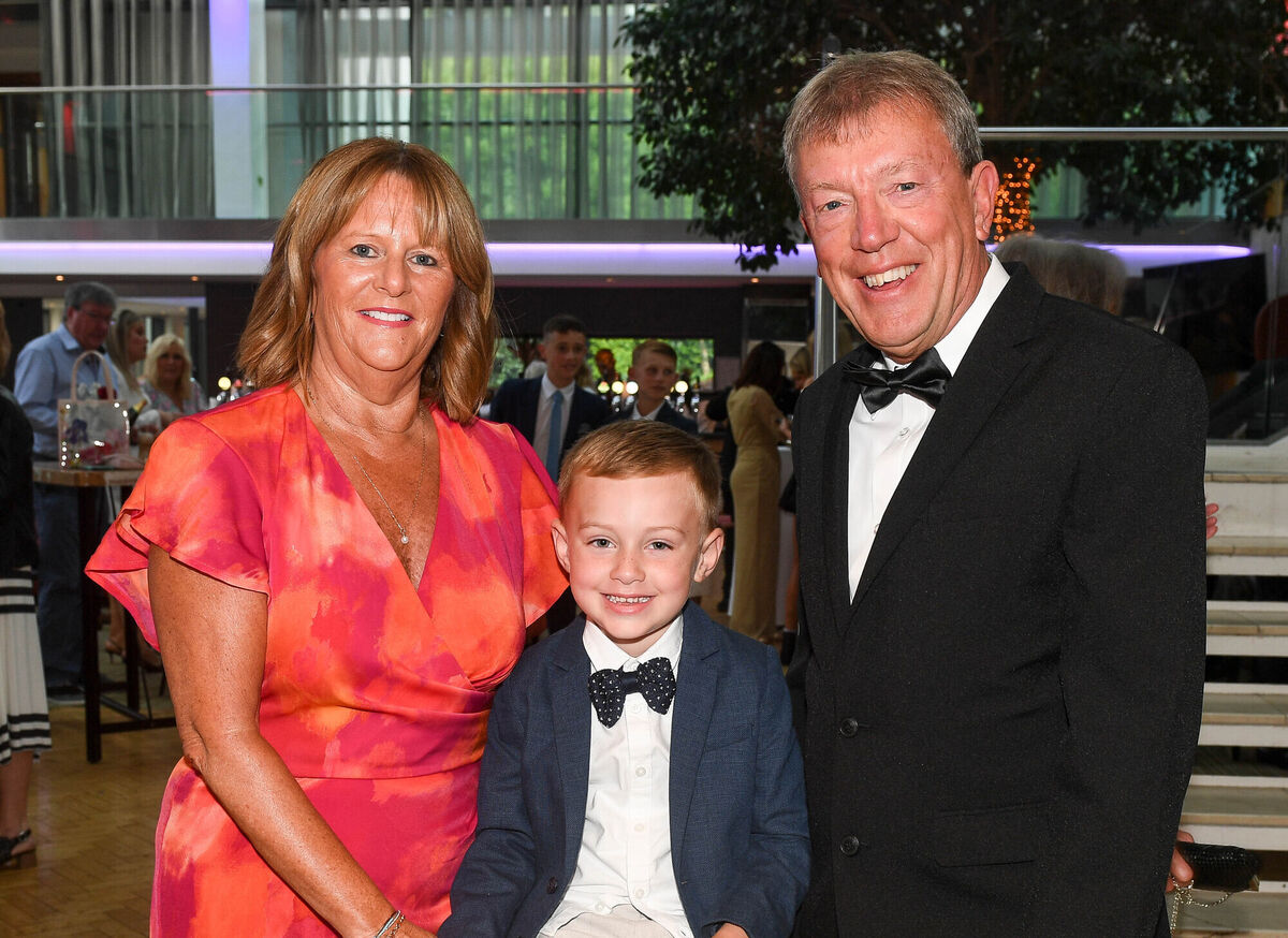 Georgina and Tony Fitzgerald with their grandson Eoin White, enjoying the County Cork Benevolent, Patriotic and Protective Association dinner dance at the Rochestown Park Hotel. Picture: David Keane. Georgina and Tony Fitzgerald with their grandson Eoin White, enjoying the County Cork Benevolent, Patriotic and Protective Association dinner dance at the Rochestown Park Hotel. Picture: David Keane.