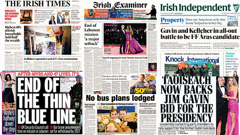 What the papers say: Friday's front pages What the papers say: Friday's front pages