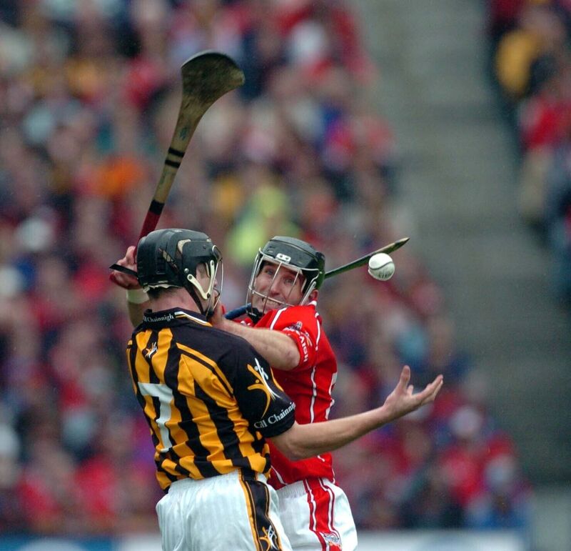 Cork's Ben O'Connor and Kilkenny's JJ Delaney battle for the sliotar at Croke Park. Picture: Eddie O'Hare