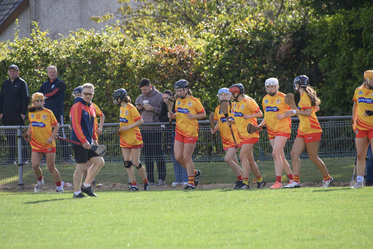 The Éire Óg team warm up prior to their clash with Sarsfields in the SE Systems Cork senior camogie championship match at Castle Road, Cork. Picture Dan Linehan The Éire Óg team warm up prior to their clash with Sarsfields in the SE Systems Cork senior camogie championship match at Castle Road, Cork. Picture Dan Linehan