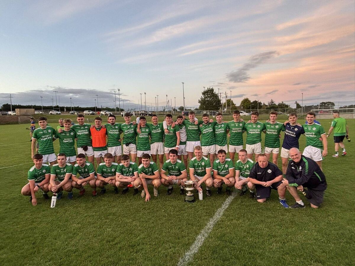 Ballincollig celebrate their Macroom Motors Muskerry U21 A football championship success last month. Picture: Dan Horgan