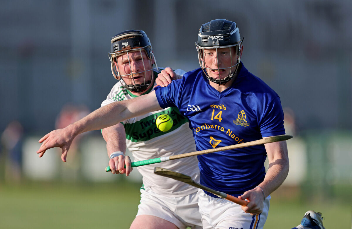  Jack Cahalane of St Finbarr's looks to get away from Christopher Mullane of Kanturk. Picture: Jim Coughlan
