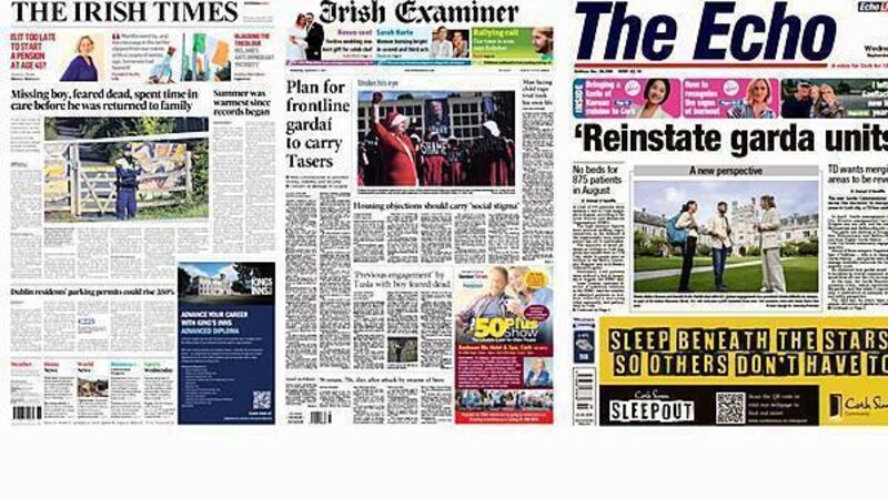 What the papers say: Wednesday's front pages What the papers say: Wednesday's front pages