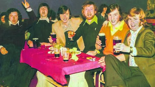 <p class="contextmenu internal_Caption">The Class of 1975, celebrating the end of their woodwork teacher training course in Cork - the photo was sent in by class member Pat Sheehan. From left, Bernard Dunne Pat Lahart, Pat Culleton (RIP), Martin Browne, James Fitzmaurice (RIP), Pat Sheehan</p>