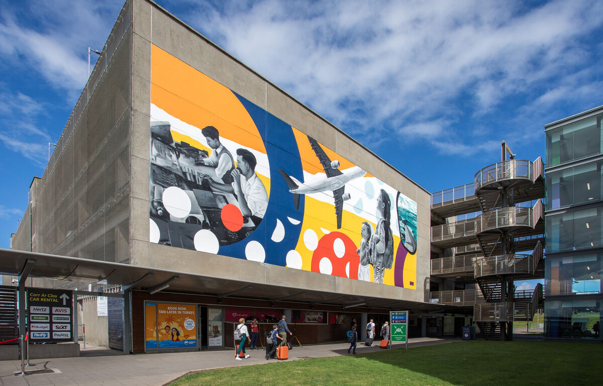 The new mural is by artists Peter Martin and Shane O'Driscoll. Picture: David Creedon.