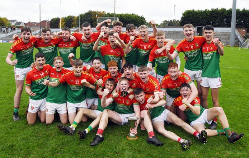 Kiltha Óg players celebrating after winning the Rebel Óg Premier 2 MHC final in 2021. Picture Denis Minihane