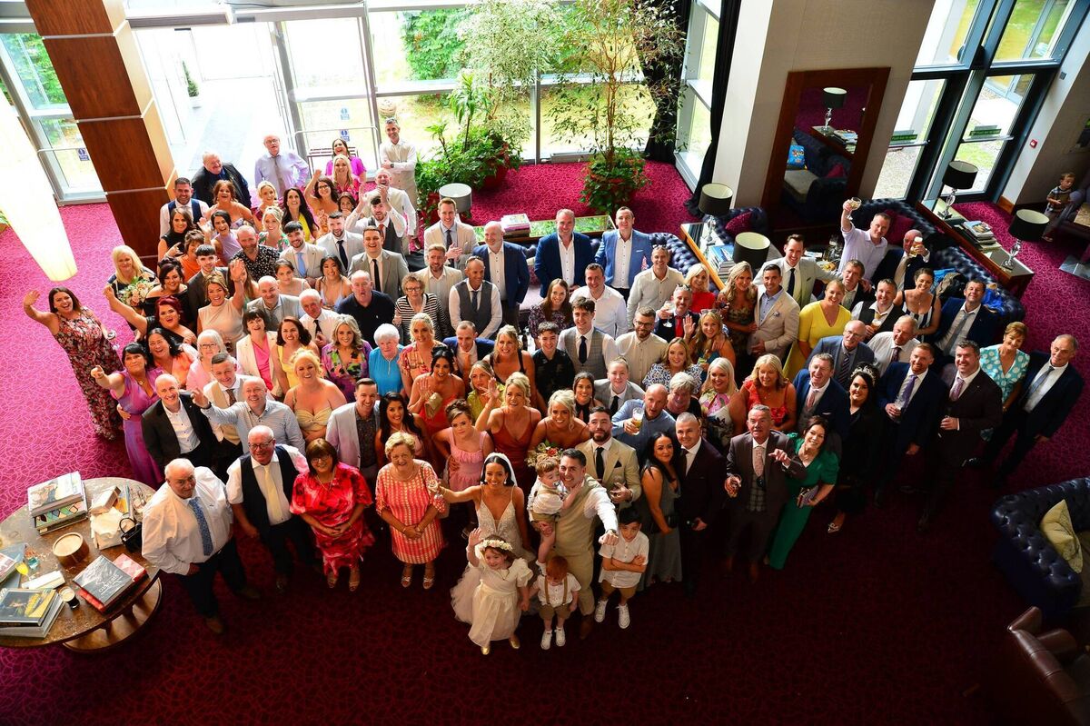 The couple were joined by their closest friends and family on the day. The couple were joined by their closest friends and family on the day.