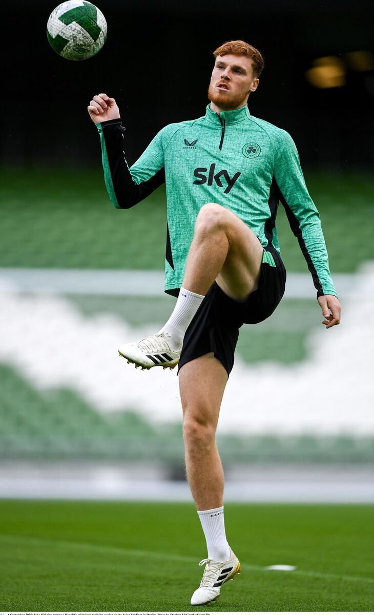 Cork's Jake O'Brien during Ireland training session at the Aviva Stadium. Picture: Stephen McCarthy/Sportsfile Cork's Jake O'Brien during Ireland training session at the Aviva Stadium. Picture: Stephen McCarthy/Sportsfile