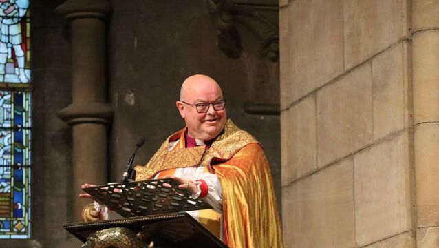 <p>The Bishop of Cork, Dr Paul Colton preaching. </p>