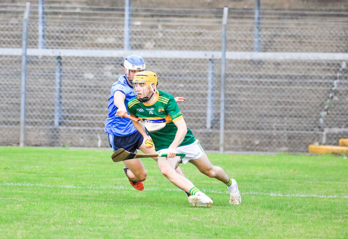 Cloughduv's Aidan O'Leary tries to get away from Barryroe's Seán O'Riordan. Picture: David Creedon