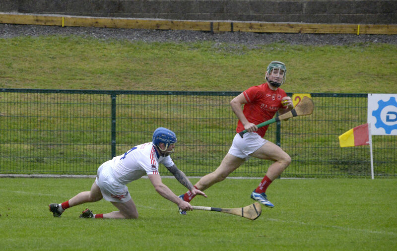 Blarney's Cathal McCarthy on the move against Courcey Rovers. Picture: Denis Boyle