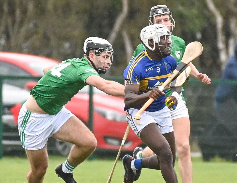 Carrigtwohill's Justin Oke gets away from Killeagh's Barry Walsh. Picture: David Keane Carrigtwohill's Justin Oke gets away from Killeagh's Barry Walsh. Picture: David Keane