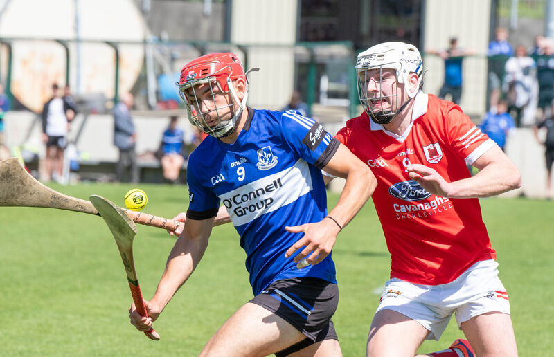 Darragh Long of Sarsfields pulls away from Charleville's Cathal Carroll in the RedFM Hurling League earlier this year. Picture: Howard Crowdy Darragh Long of Sarsfields pulls away from Charleville's Cathal Carroll in the RedFM Hurling League earlier this year. Picture: Howard Crowdy