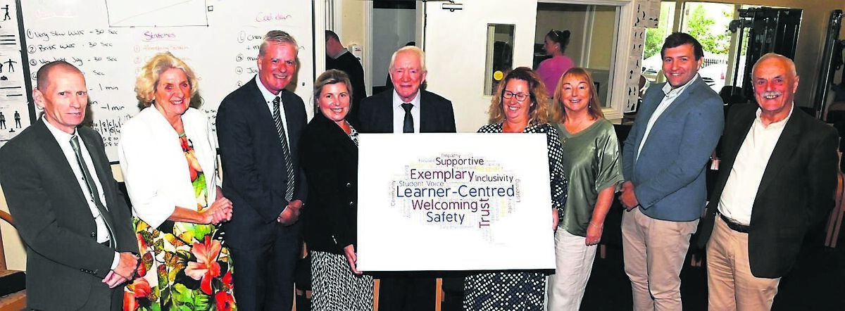 John Fitzgibbon, executive director of further education; Mary Williams; Denis Leamy, chief executive, Cork ETB; Valerie Cowman, manager of the Bishopstown Campus; Noel Bridgeman, Mayfield CTC; Catherine Power, Kay Condon, Courtney Canning, and Michael Hayes from Cork ETB, at the awards presentation ceremony at Mayfield Community Training Centre, marking the achievements of students and celebrating 40th years of education at the centre. Pictures: Larry Cummins
John Fitzgibbon, executive director of further education; Mary Williams; Denis Leamy, chief executive, Cork ETB; Valerie Cowman, manager of the Bishopstown Campus; Noel Bridgeman, Mayfield CTC; Catherine Power, Kay Condon, Courtney Canning, and Michael Hayes from Cork ETB, at the awards presentation ceremony at Mayfield Community Training Centre, marking the achievements of students and celebrating 40th years of education at the centre. Pictures: Larry Cummins
