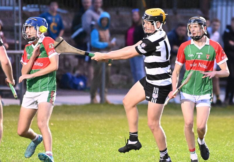 Midleton's Tadhg O'Dowd shoots from Ballinora's Matthew Cremin. Picture; Eddie O'Hare Midleton's Tadhg O'Dowd shoots from Ballinora's Matthew Cremin. Picture; Eddie O'Hare