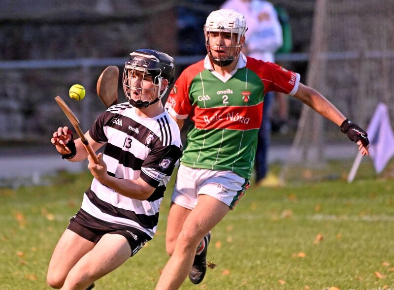 Midleton's John O'Sullivan gathers the sliothar from Ballinora's Liam Gaffney. Picture; Eddie O'Hare Midleton's John O'Sullivan gathers the sliothar from Ballinora's Liam Gaffney. Picture; Eddie O'Hare