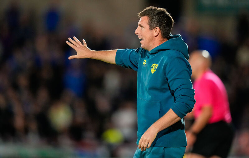 Ger Nash Cork City Manager against Waterford last time out. Picture: ©Inpho/James Lawlor