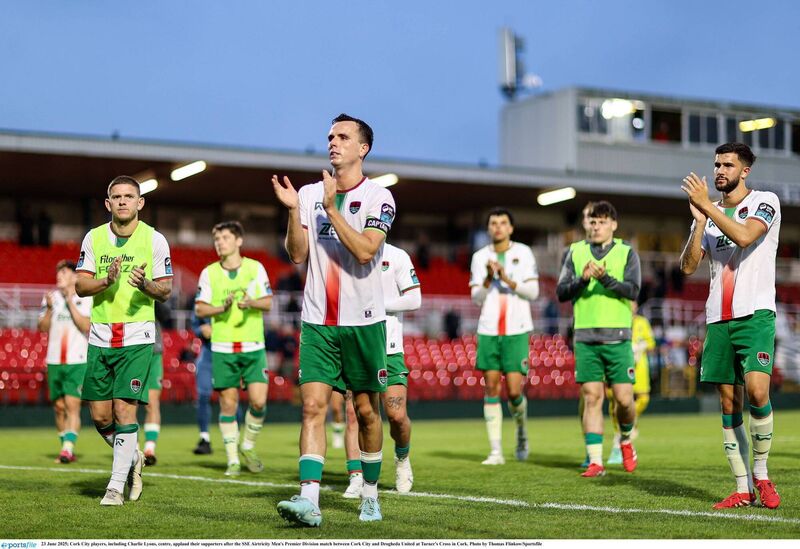 Cork City's Charlie Lyons, made his return from injury against Waterford. Picture: Thomas Flinkow/Sportsfile