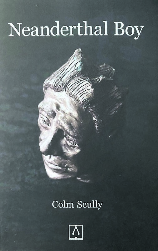 Neanderthal Boy, by Colm Scully. He used a sculpture of a clay head his daughter made for her Leaving Cert Art project as the cover image for his new poetry collection