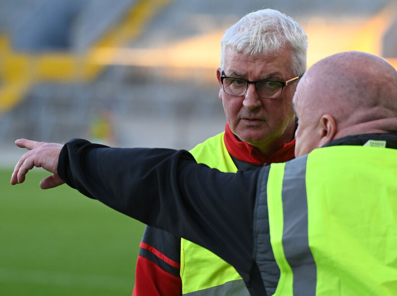 Castlemartyr manager Séamus Lawton after defeating Castlelyon in the Co-op SuperStores Cork Premier IHC semi-final in 2022. Picture: Eddie O'Hare