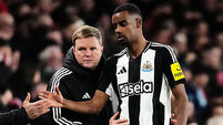 Eddie Howe and Alexander Isak file photo