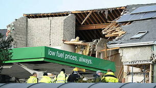 Explosion at Donegal service station
