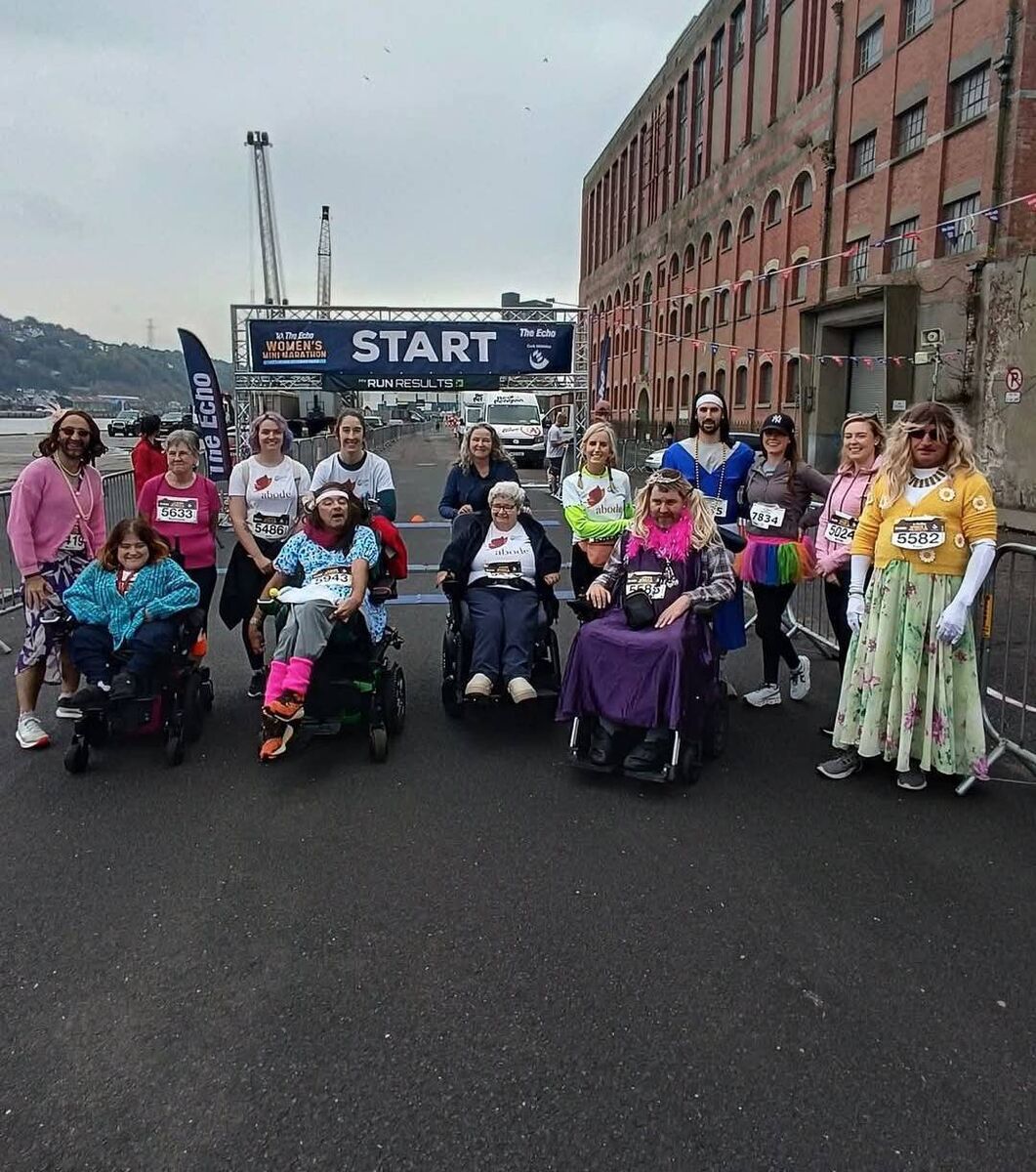 The crew from Abode taking part in the mini marathon last year The crew from Abode taking part in the mini marathon last year