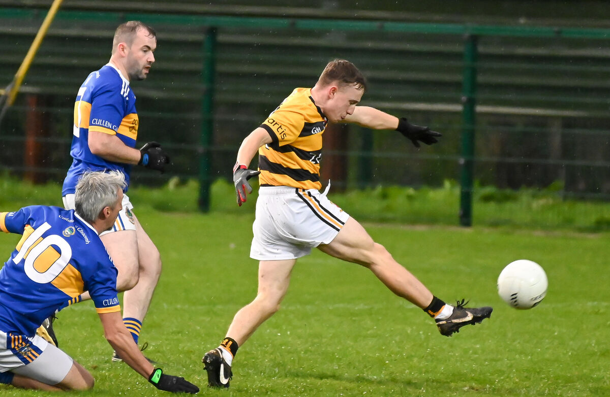 Na Piarsaigh's Sean Paul Cooke breaks through the Cullen defence to score a fine goal during their Premier JFC clash at Glantane. Na Piarsaigh's Sean Paul Cooke breaks through the Cullen defence to score a fine goal during their Premier JFC clash at Glantane.