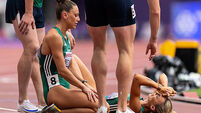Sharlene Mawdsley and Sophie Becker after failing to qualify for the final 13/9/2025