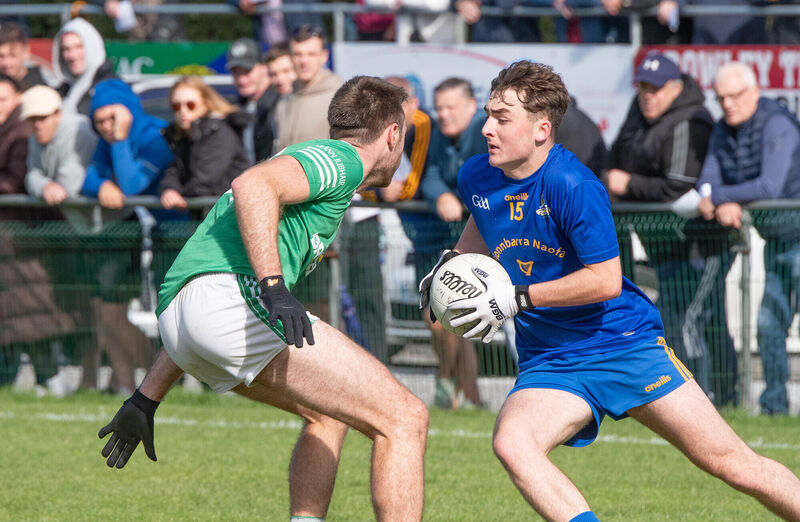 St Finbarr's Cian O'Sullivan about to be challenged by Glanworth's Shane Mullins. Picture: Howard Crowdy St Finbarr's Cian O'Sullivan about to be challenged by Glanworth's Shane Mullins. Picture: Howard Crowdy