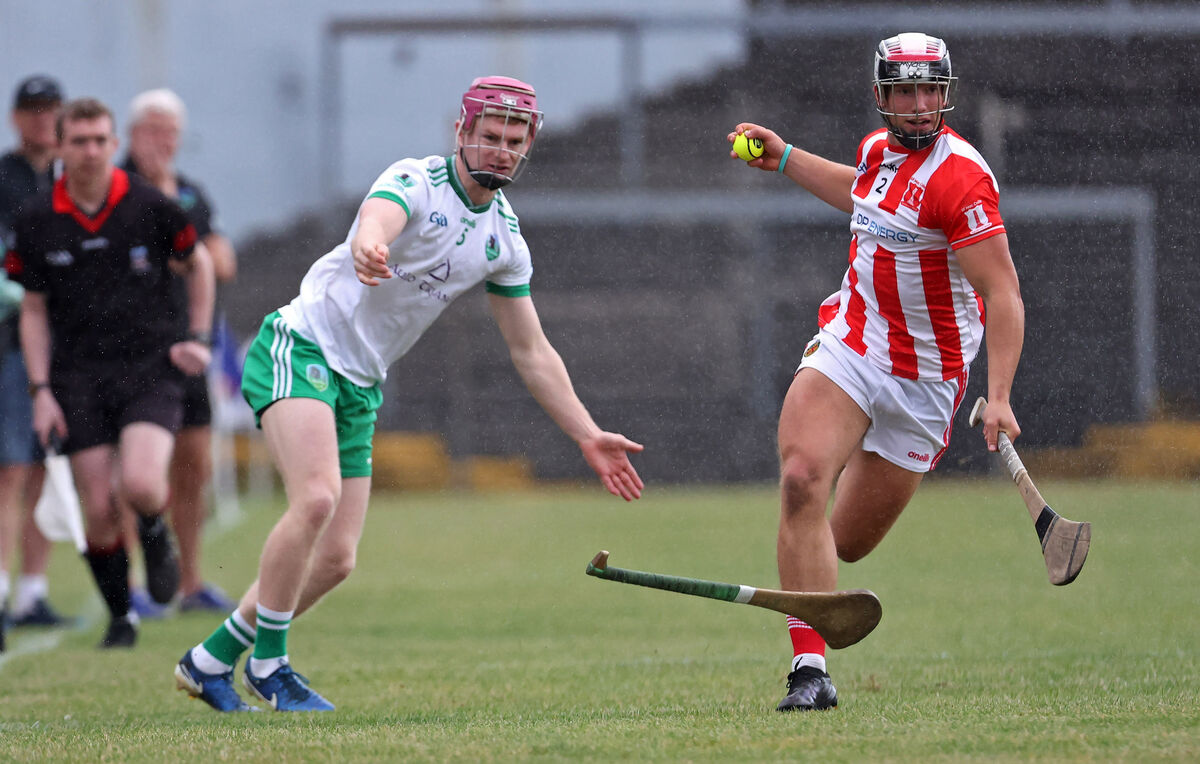  Timmy Wilk, Imokilly, gets away from Odhran O'Driscoll, Muskerry. Picture: Jim Coughlan.