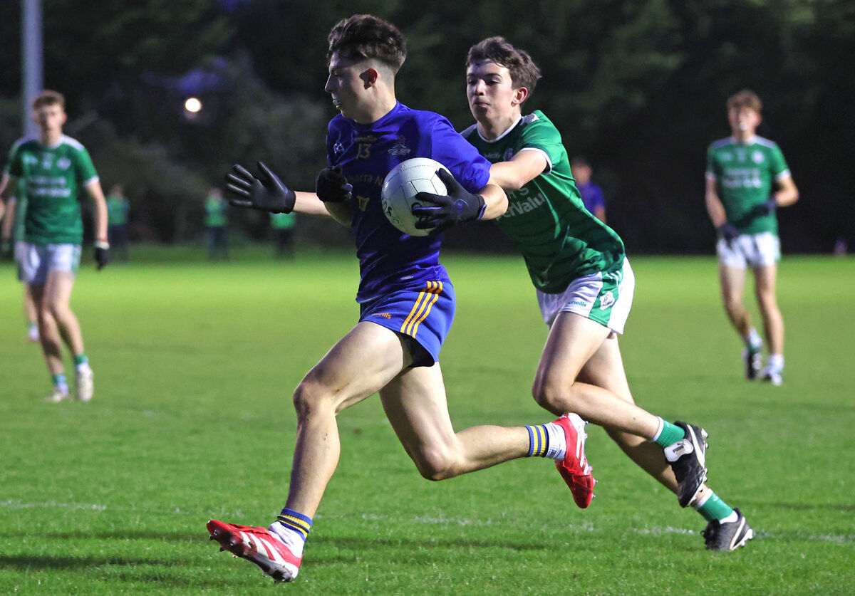  James Harrington, Ballincollig, chases after Alex O'Herlihy, St Finbarr's Picture: Jim Coughlan.