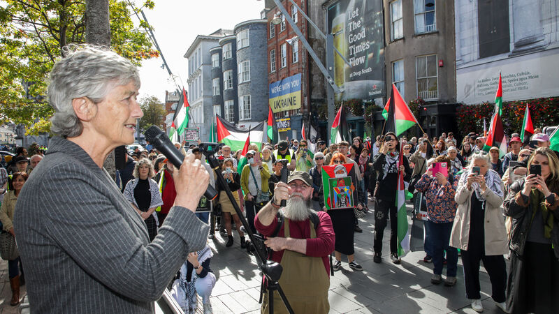 Áras candidate tells Cork gathering that protests about Gaza 'are working’
